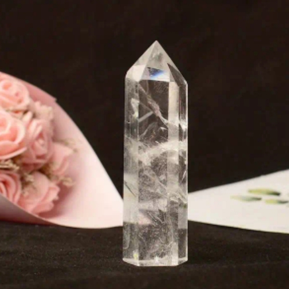 Natural Crystal Clear Quartz Transparency Quartz Point Stone - Picture 3 of 6